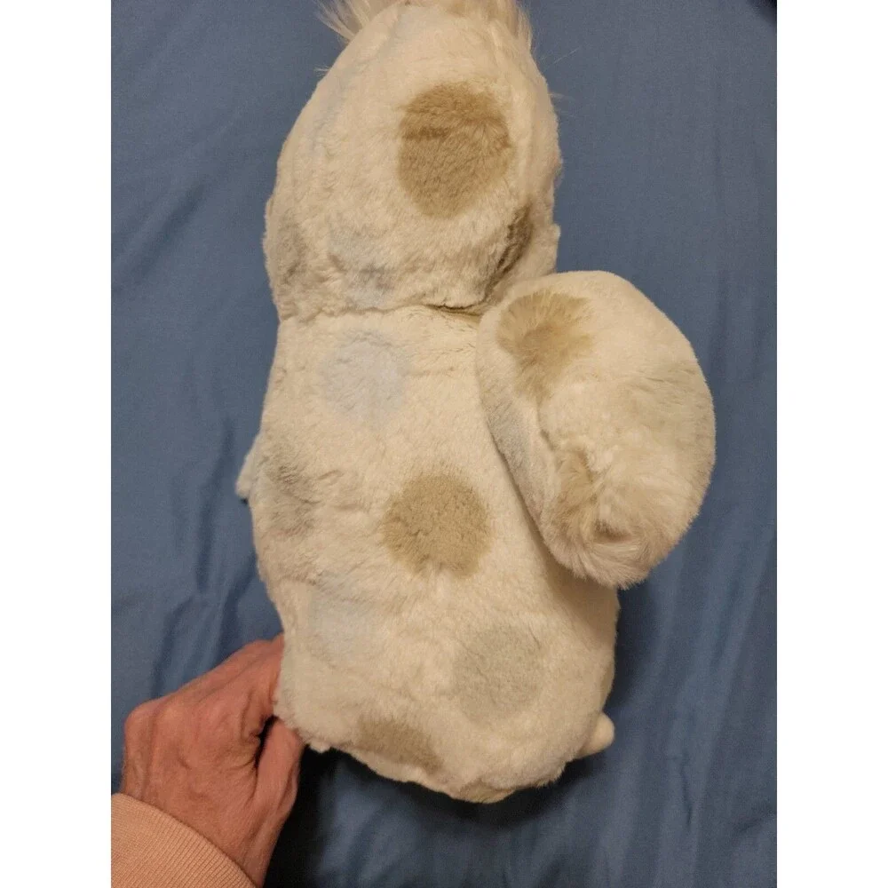 Little Giraffe Love Owl Plush White Blue Gray Dots Stuffed Animal 12